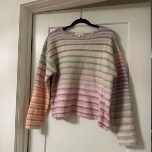 Boutique Pastel Rainbow Striped Sweater